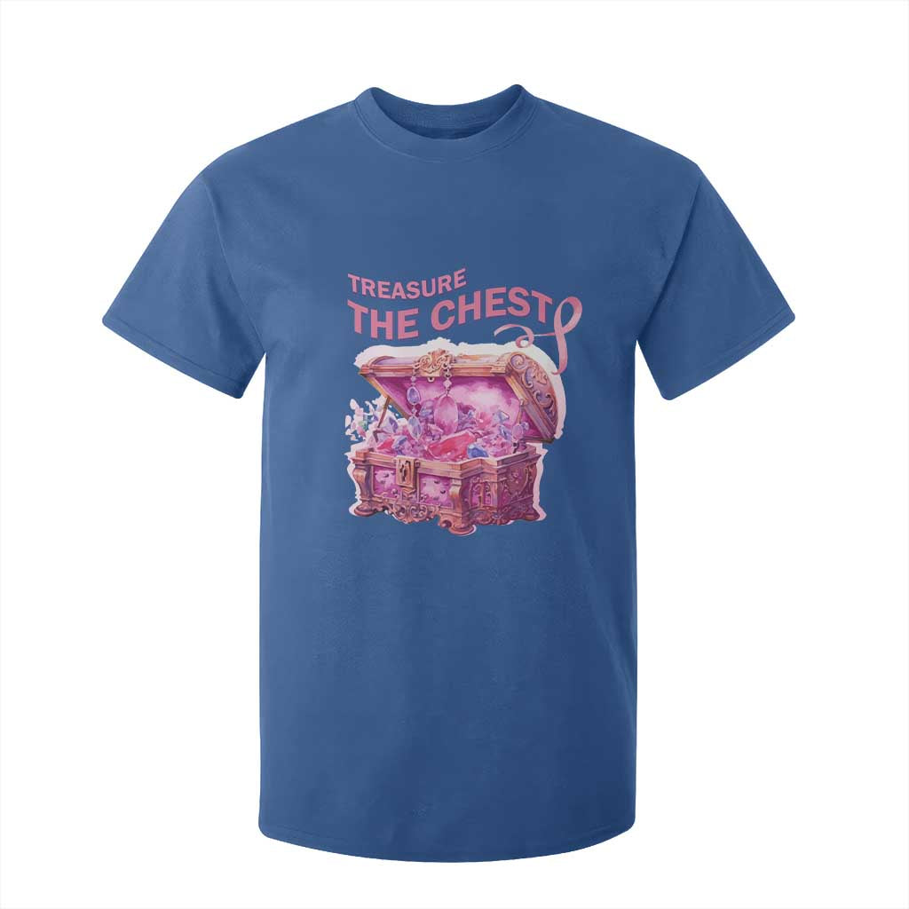 Breast Cancer Support T Shirt For Kid Treasure The Chest Crystal Diamond Pink Ribbon
