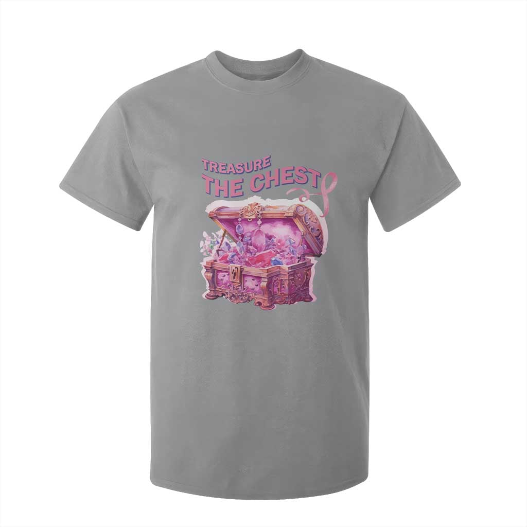 Breast Cancer Support T Shirt For Kid Treasure The Chest Crystal Diamond Pink Ribbon