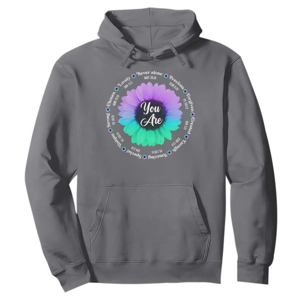 Suicide Prevention Support Hoodie You Are Never Alone Enough Amazing Special Strong Lovely Sunflower