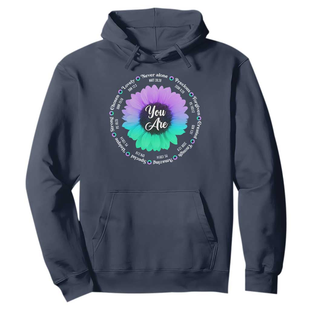 Suicide Prevention Support Hoodie You Are Never Alone Enough Amazing Special Strong Lovely Sunflower