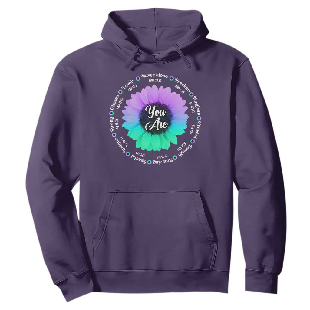 Suicide Prevention Support Hoodie You Are Never Alone Enough Amazing Special Strong Lovely Sunflower