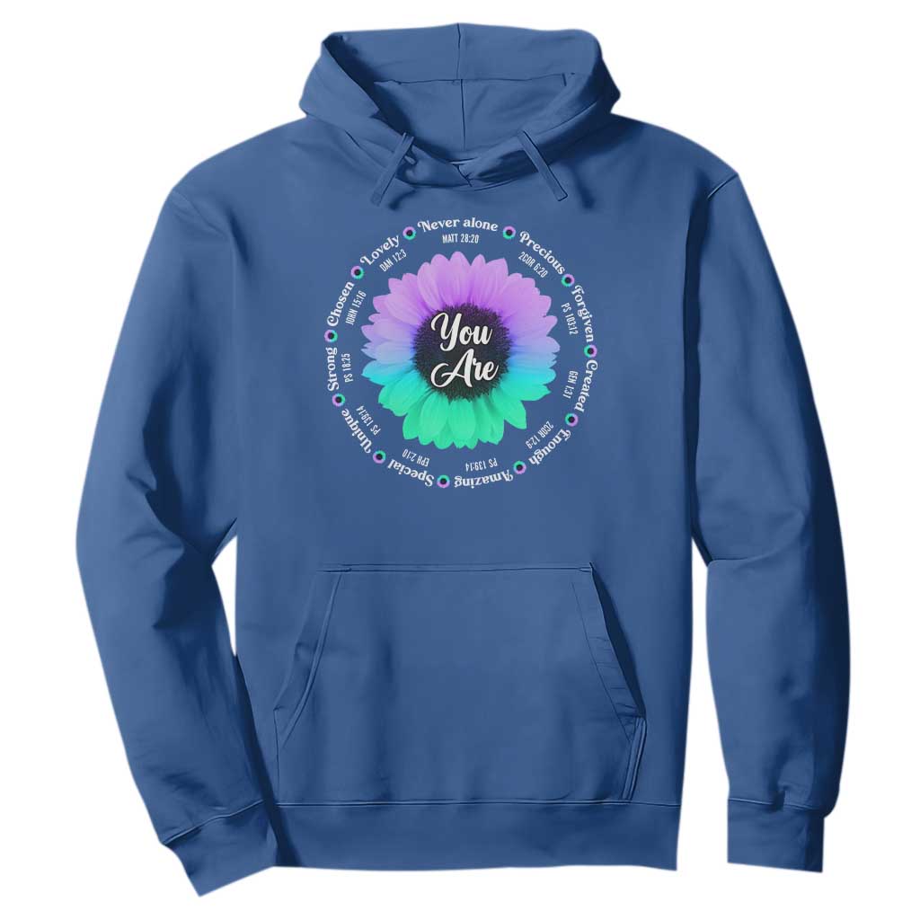 Suicide Prevention Support Hoodie You Are Never Alone Enough Amazing Special Strong Lovely Sunflower