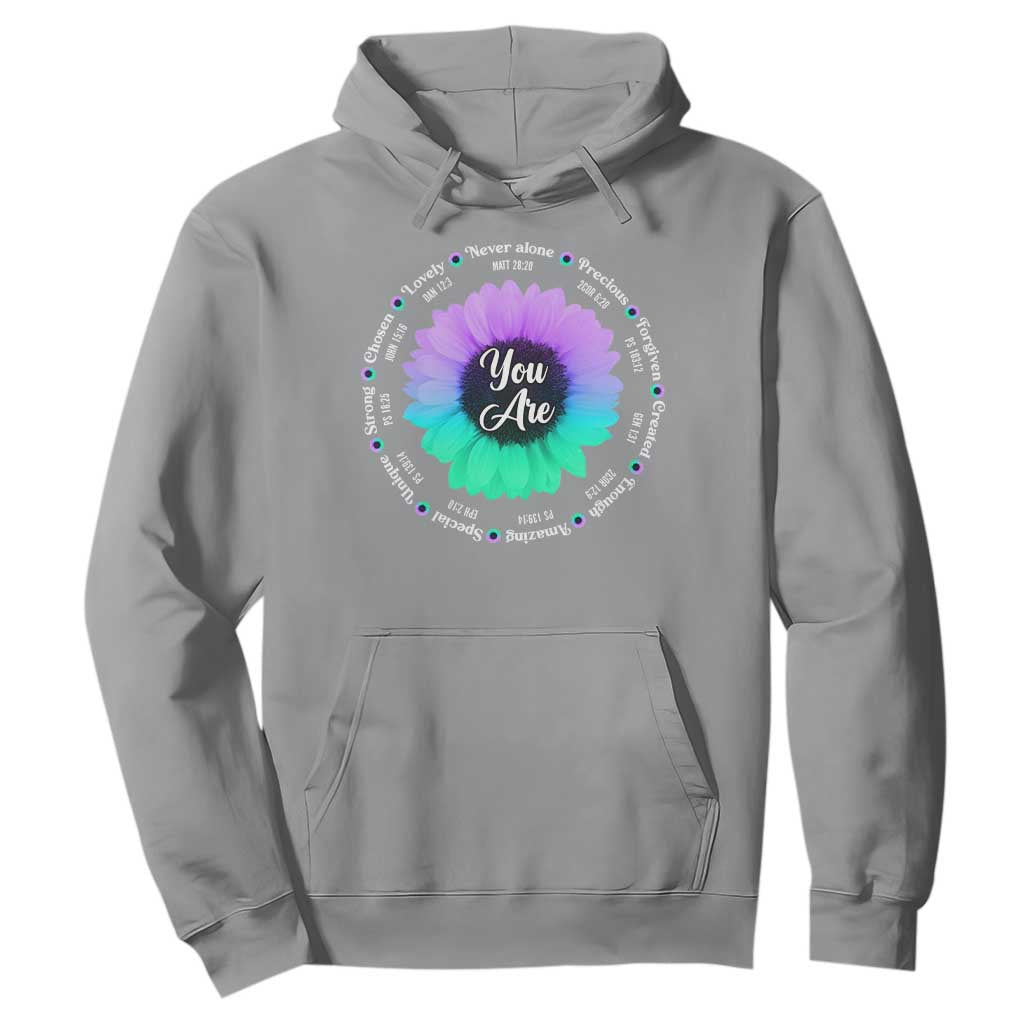 Suicide Prevention Support Hoodie You Are Never Alone Enough Amazing Special Strong Lovely Sunflower