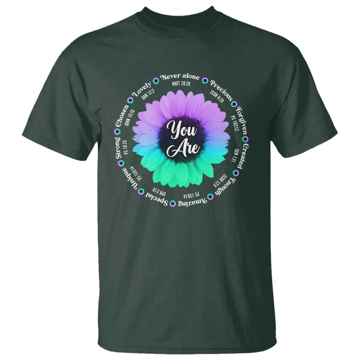 Suicide Prevention Support T Shirt You Are Never Alone Enough Amazing Special Strong Lovely Sunflower