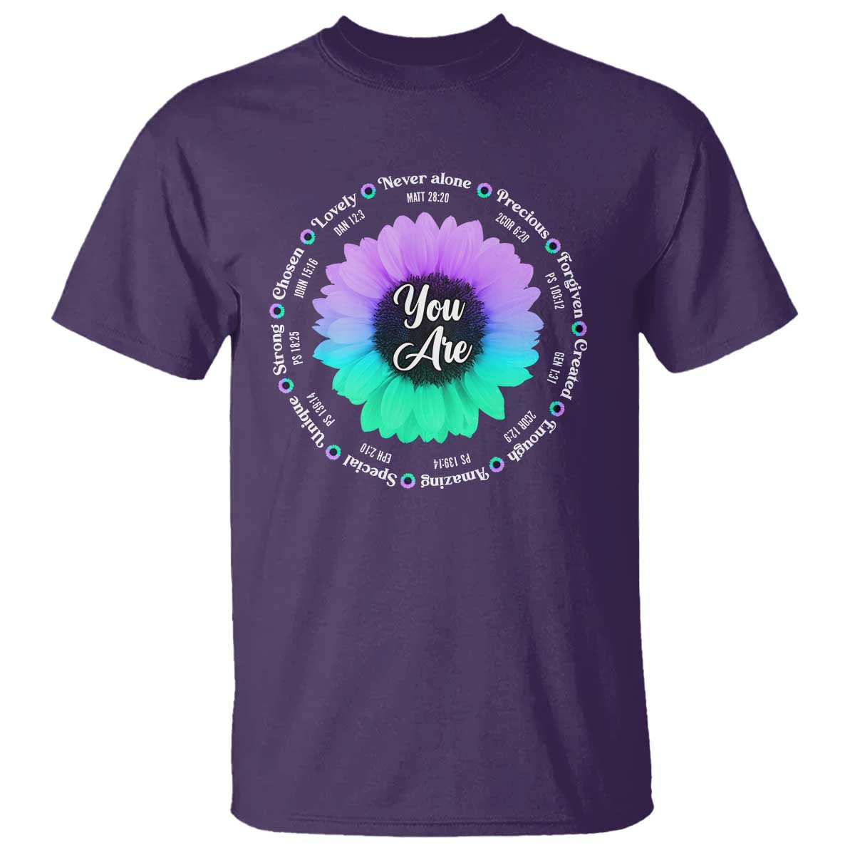 Suicide Prevention Support T Shirt You Are Never Alone Enough Amazing Special Strong Lovely Sunflower