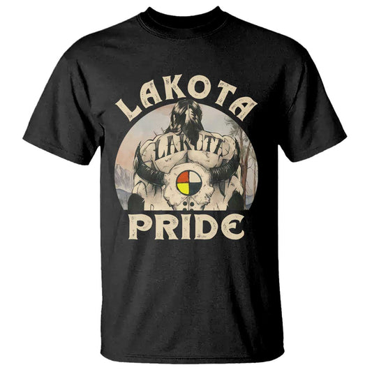 native-american-t-shirt-lakota-pride-medicine-wheel-cow-skull