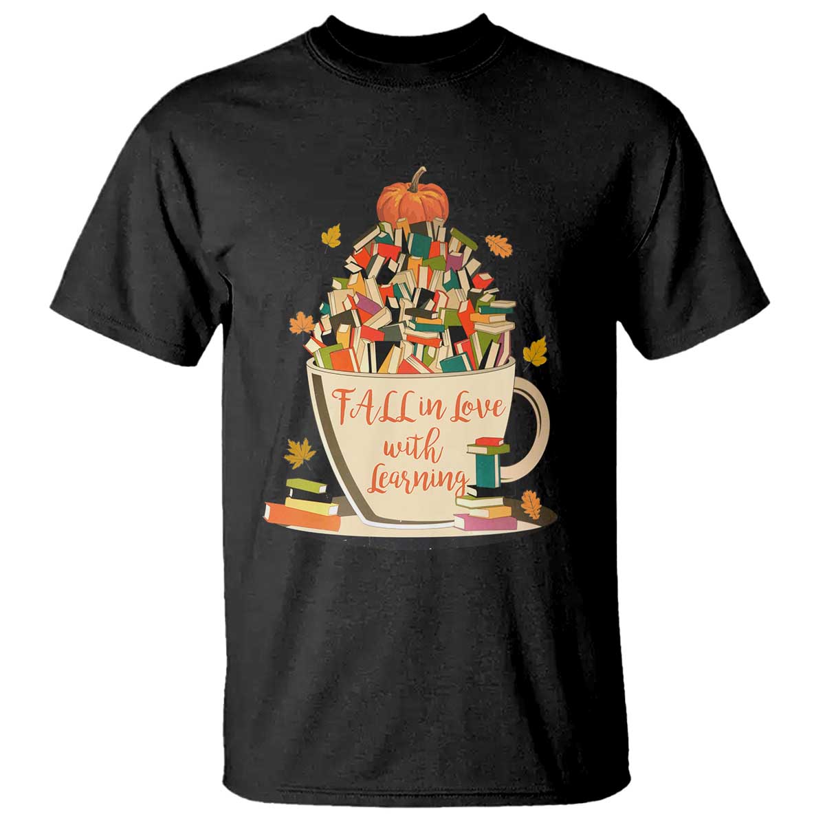 funny-teacher-t-shirt-fall-in-love-with-learning-autumn-pumpkin-reading-thanksgiving