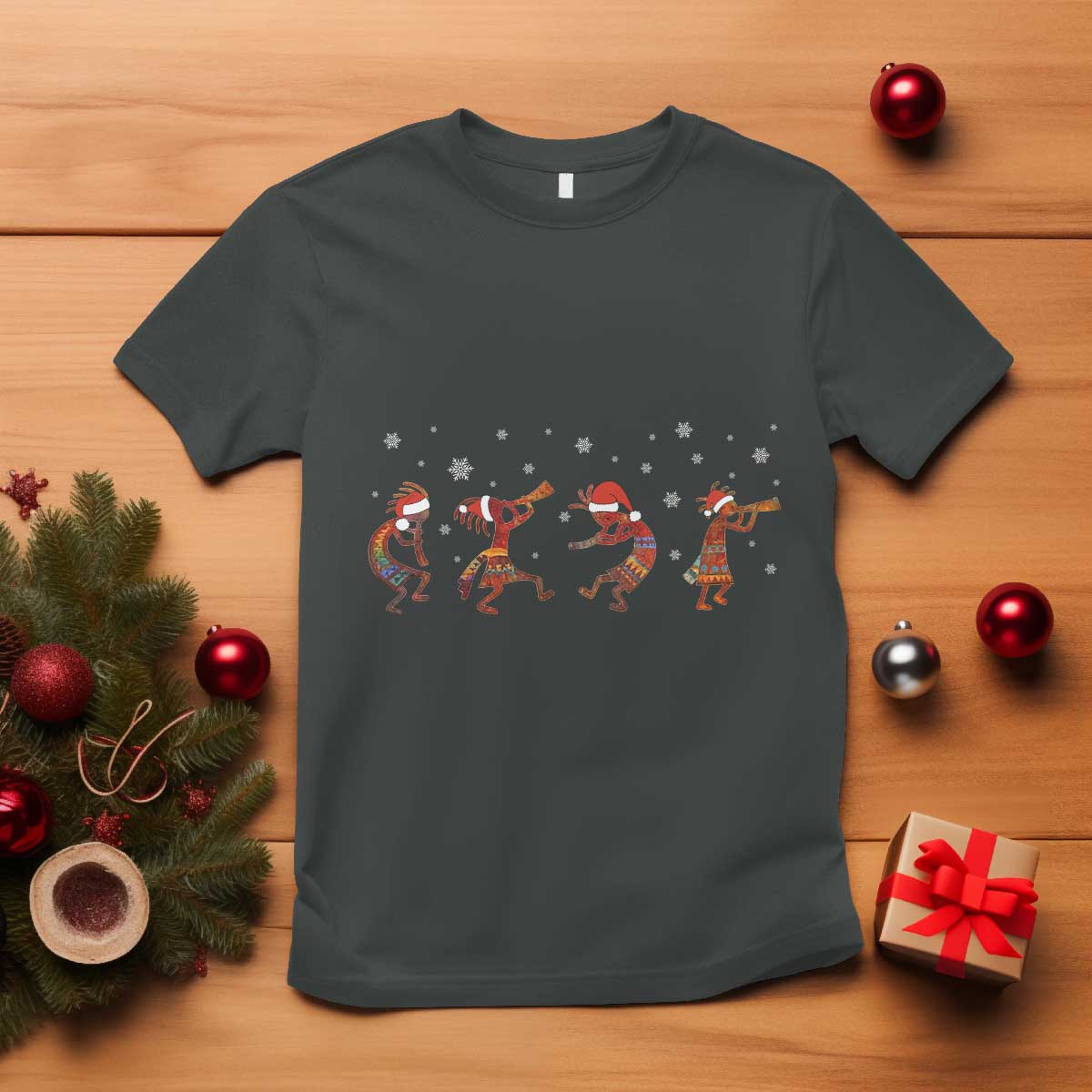 funny-christmas-native-american-t-shirt-santa-kokopeli-snowflake