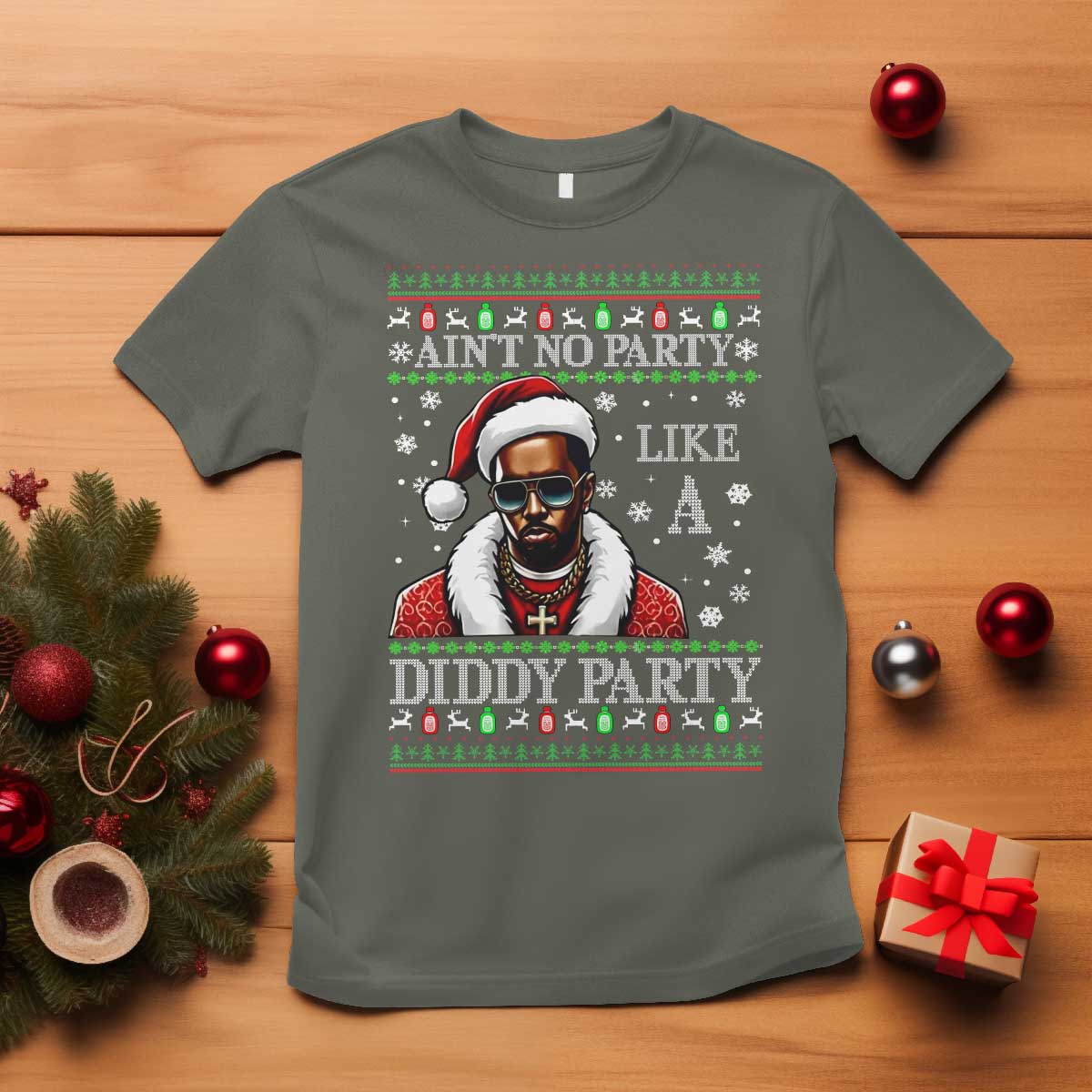 funny-dirty-santa-diddy-christmas-t-shirt-aint-no-party-like-a-diddy-party