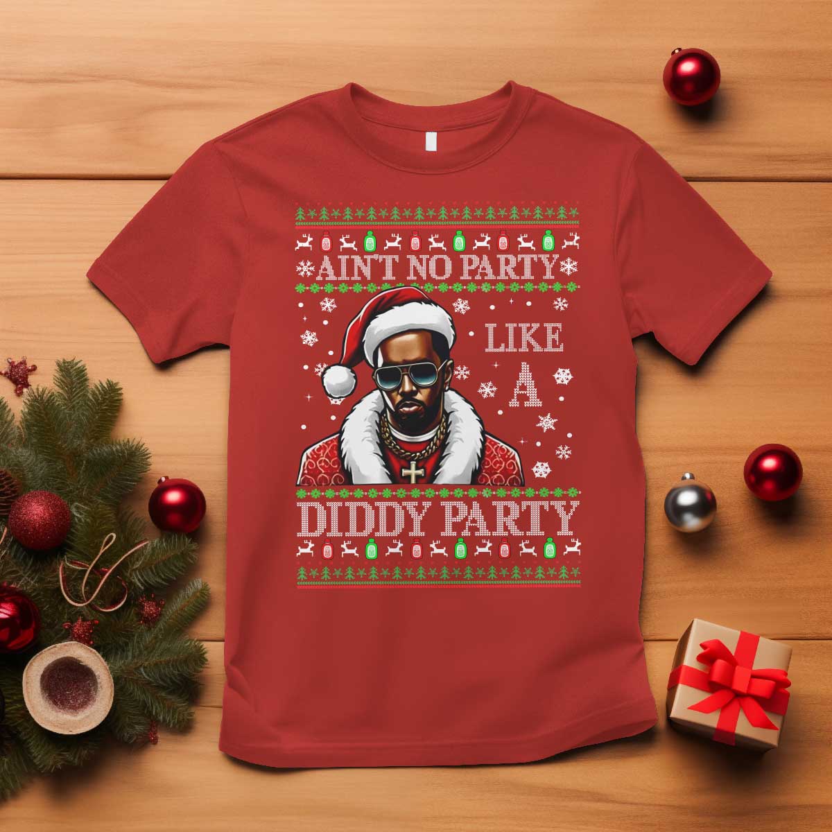 funny-dirty-santa-diddy-christmas-t-shirt-aint-no-party-like-a-diddy-party