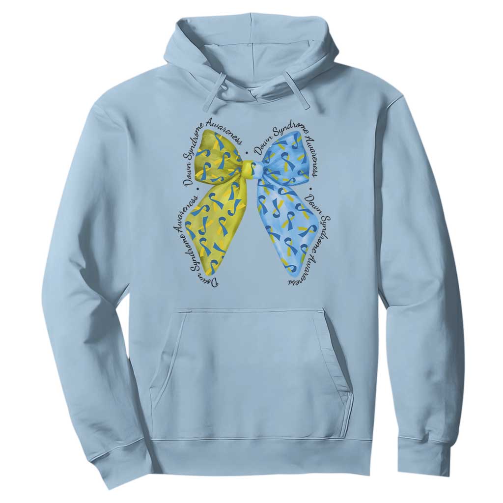 Down Syndrome Support Coquette Bow Ribbon Hoodie
