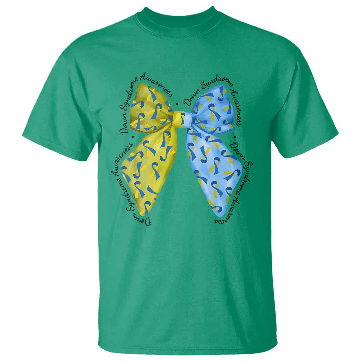 Down Syndrome Support Coquette Bow Ribbon T Shirt