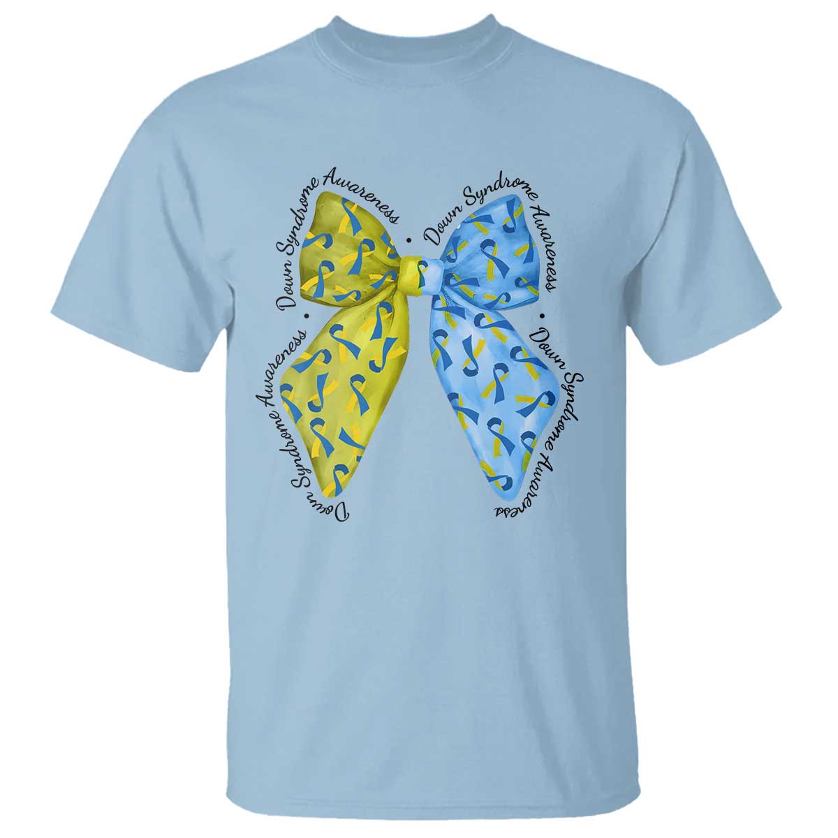 Down Syndrome Support Coquette Bow Ribbon T Shirt