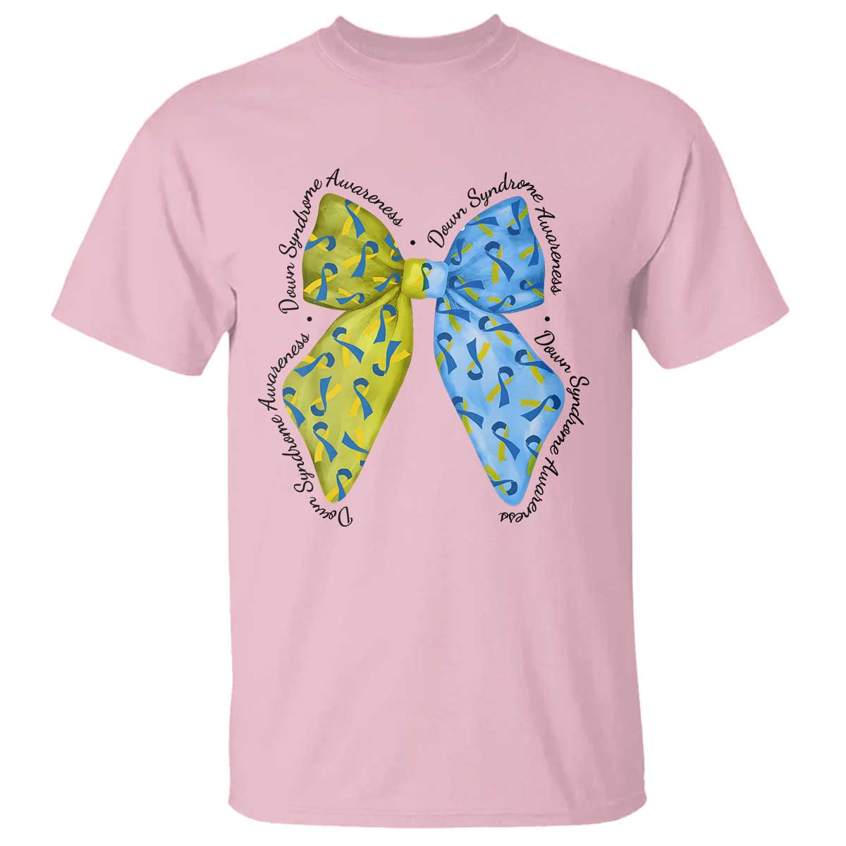 Down Syndrome Support Coquette Bow Ribbon T Shirt