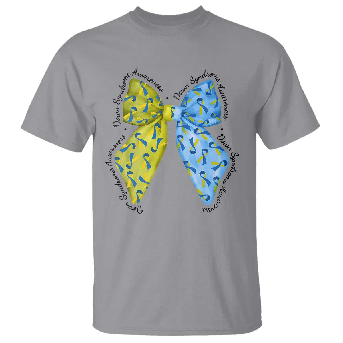Down Syndrome Support Coquette Bow Ribbon T Shirt