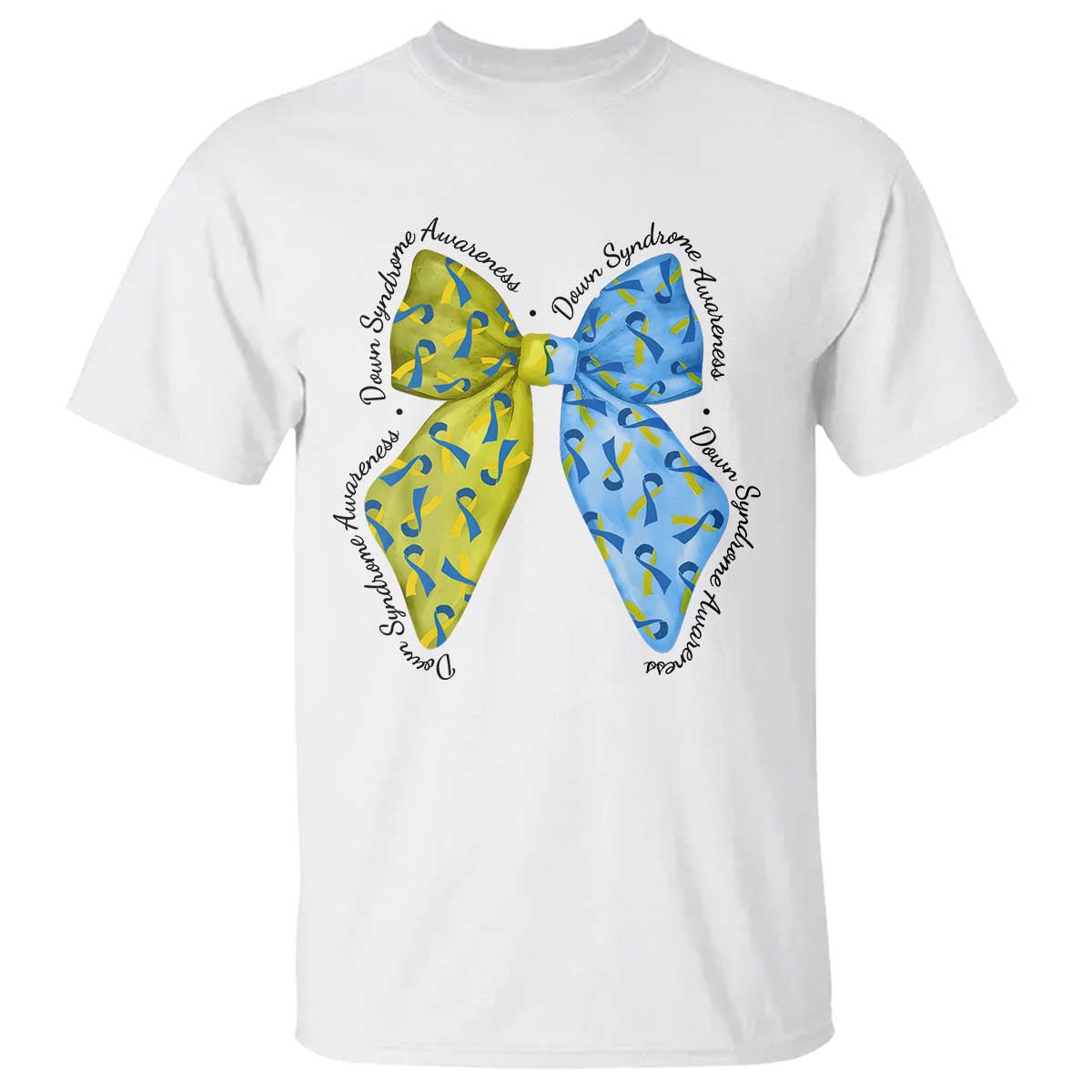 Down Syndrome Support Coquette Bow Ribbon T Shirt
