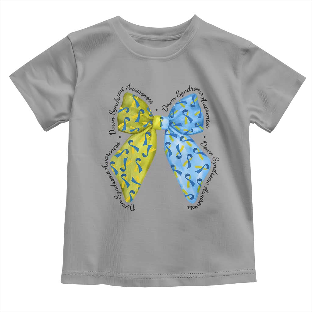 Down Syndrome Support Coquette Bow Ribbon Toddler T Shirt
