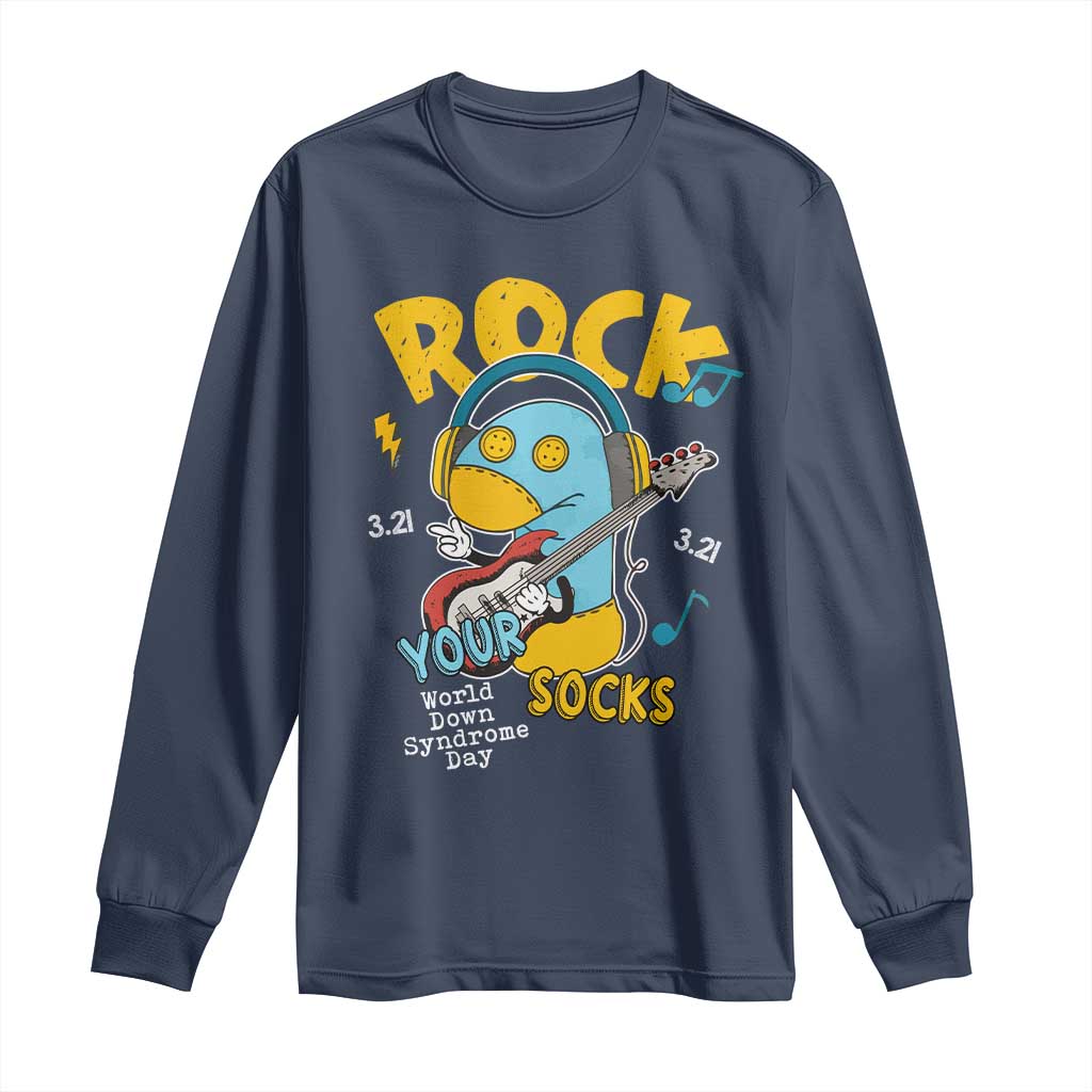 Funny Rock Your Socks Long Sleeve Shirt World Down Syndrome Day WDSD