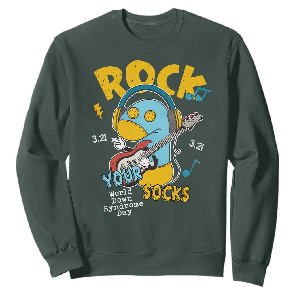 Funny Rock Your Socks Sweatshirt World Down Syndrome Day WDSD