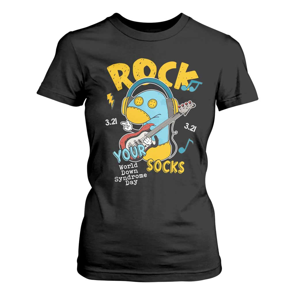 Funny Rock Your Socks T Shirt For Women World Down Syndrome Day WDSD