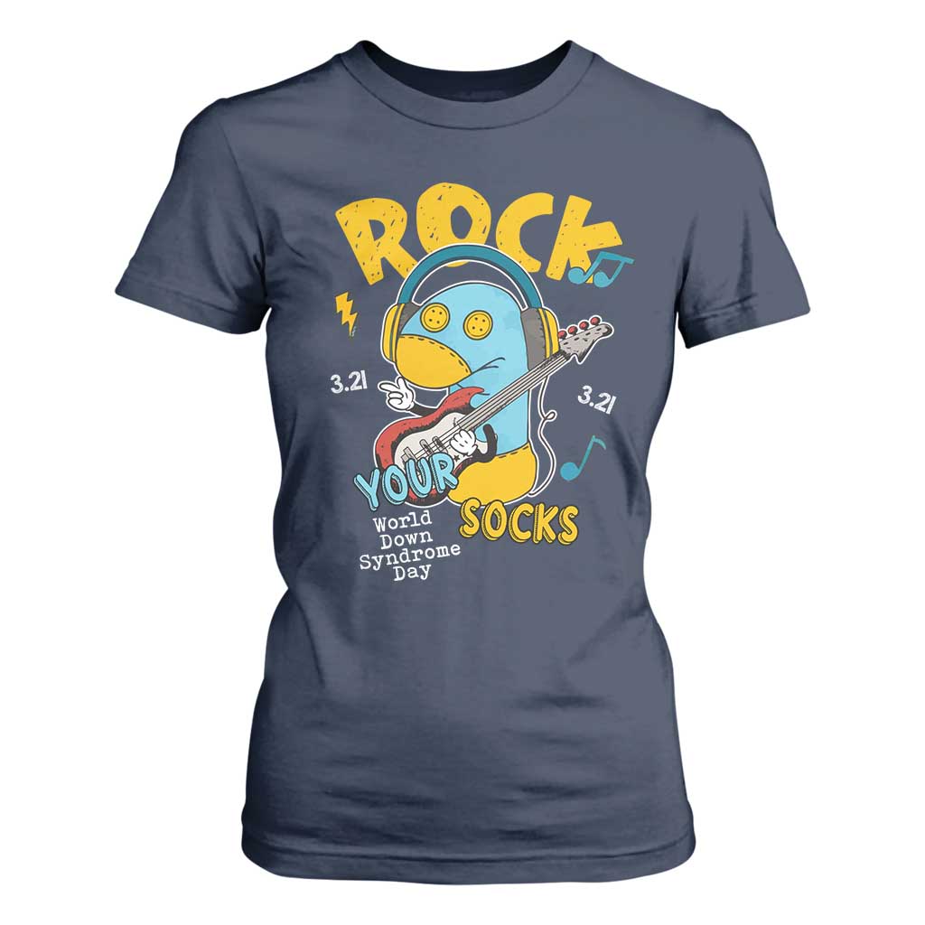 Funny Rock Your Socks T Shirt For Women World Down Syndrome Day WDSD