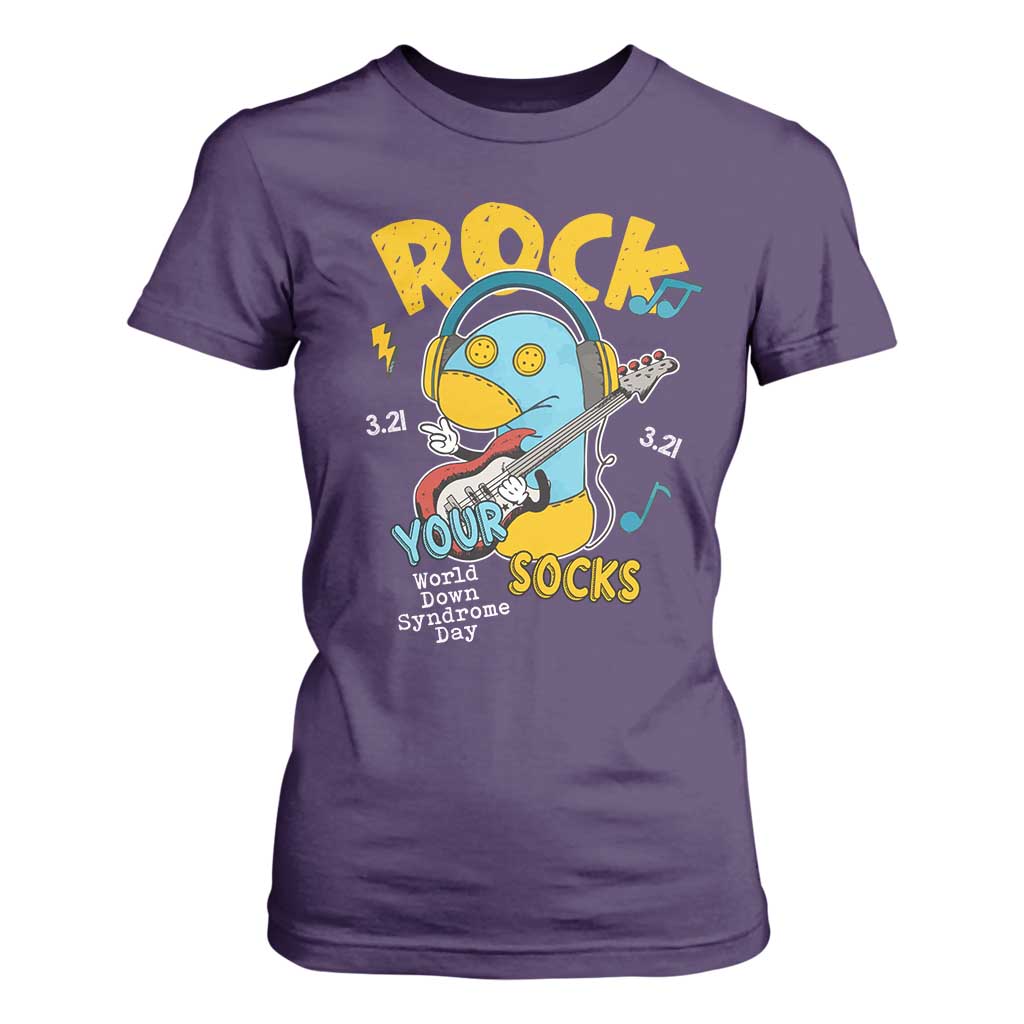 Funny Rock Your Socks T Shirt For Women World Down Syndrome Day WDSD