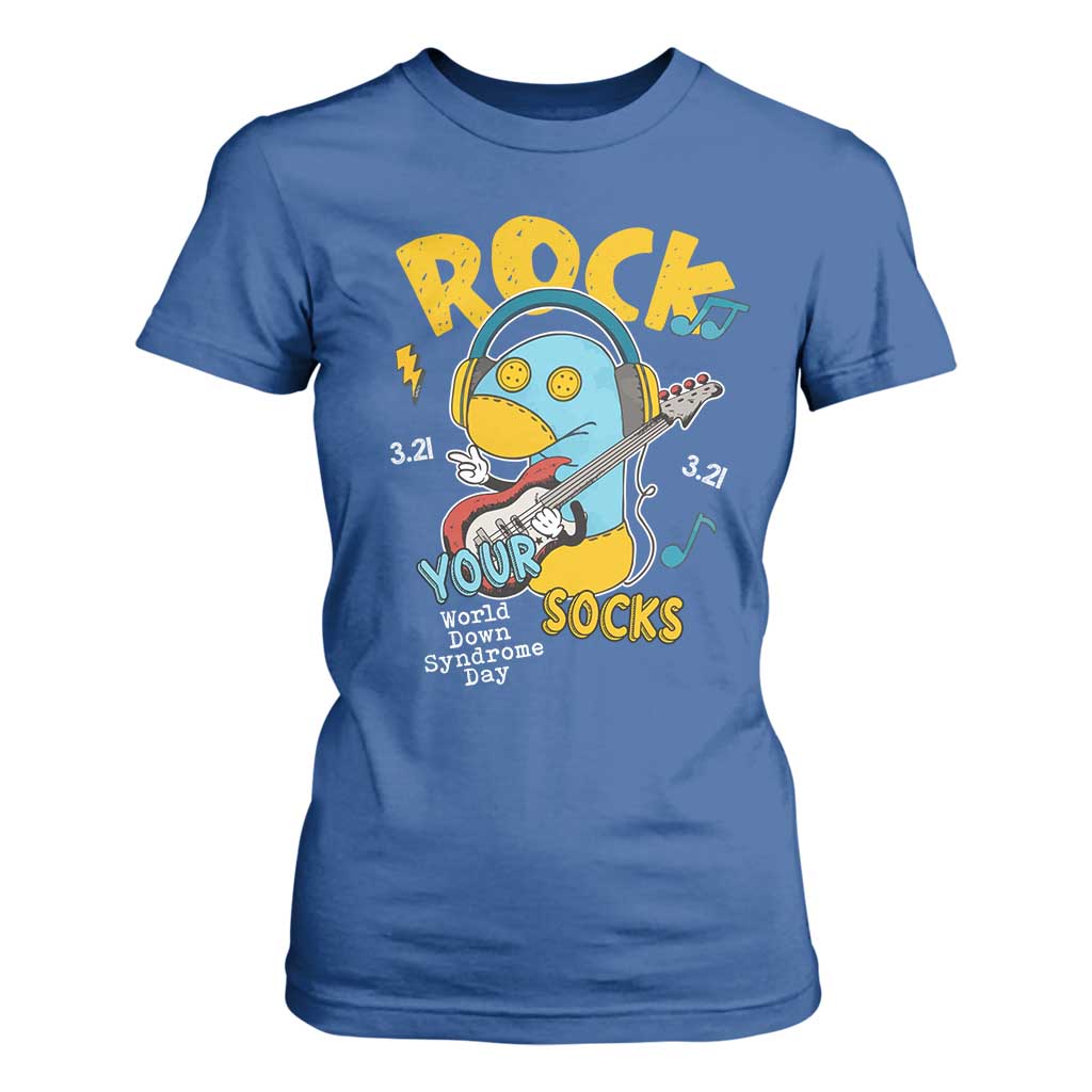 Funny Rock Your Socks T Shirt For Women World Down Syndrome Day WDSD