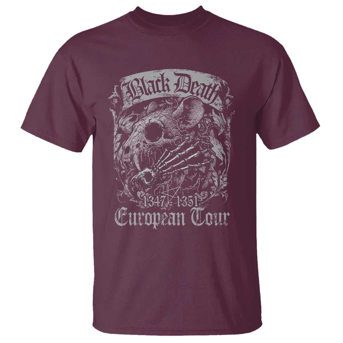 black-death-european-tour-t-shirt-plague-rat-medieval-history-gothic