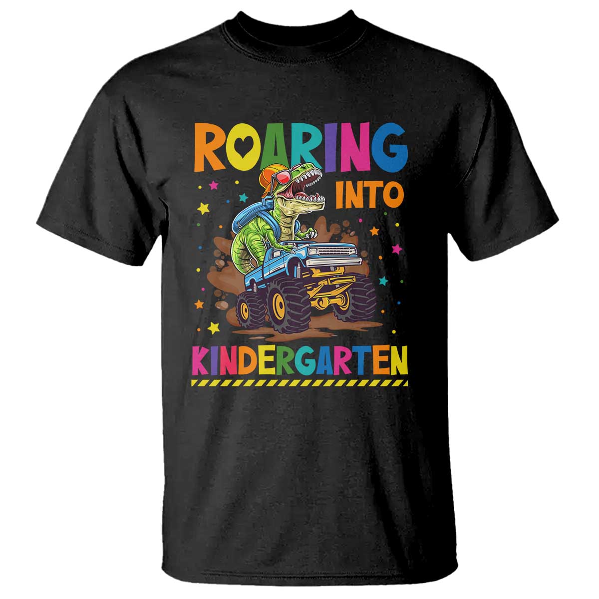 roaring-into-kindergarten-t-shirt-back-to-school-dinosaur-t-rex-monster-truck