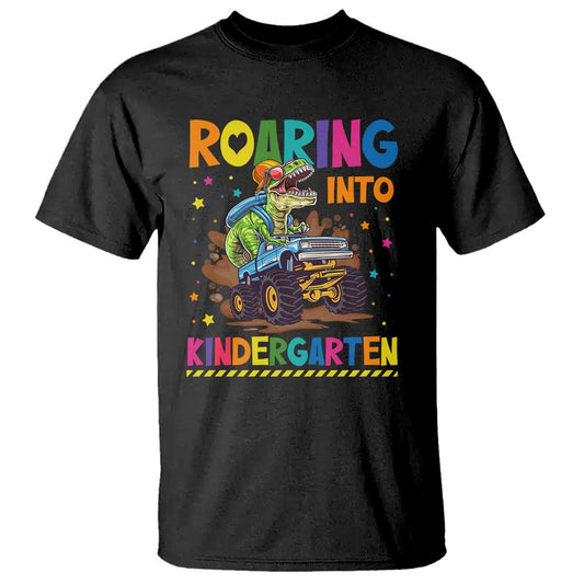 roaring-into-kindergarten-t-shirt-back-to-school-dinosaur-t-rex-monster-truck