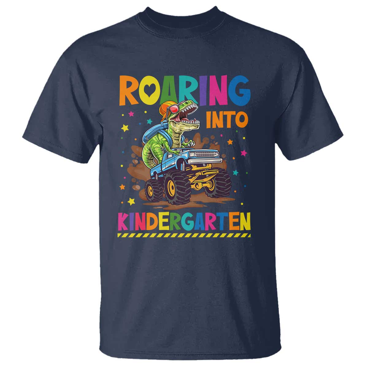 roaring-into-kindergarten-t-shirt-back-to-school-dinosaur-t-rex-monster-truck