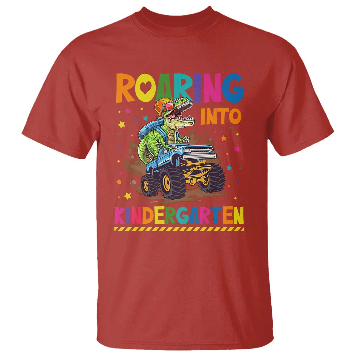 roaring-into-kindergarten-t-shirt-back-to-school-dinosaur-t-rex-monster-truck