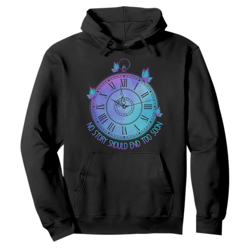 Suicide Prevention Support Hoodie No Story Should End Too Soon Butterfly Clock