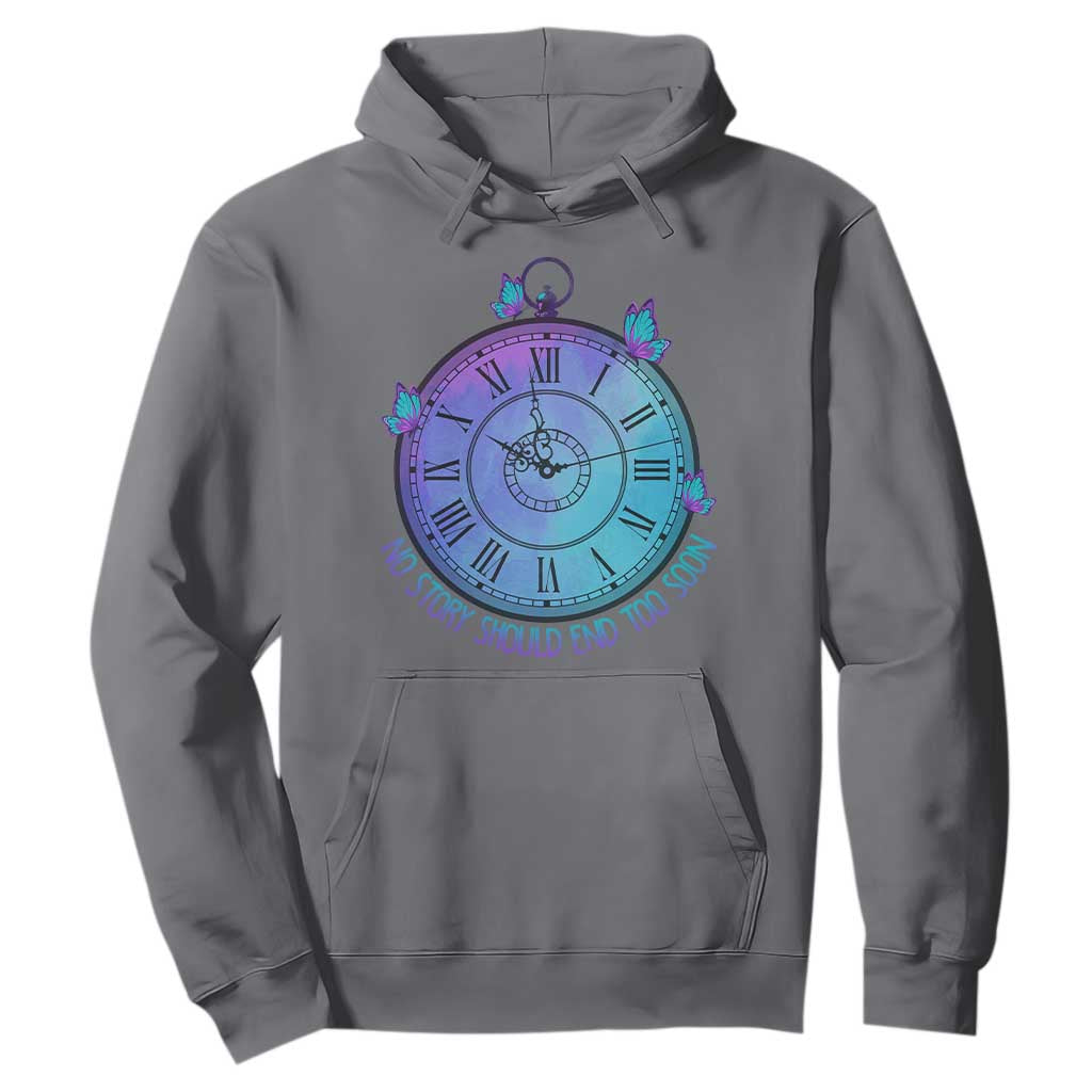 Suicide Prevention Support Hoodie No Story Should End Too Soon Butterfly Clock