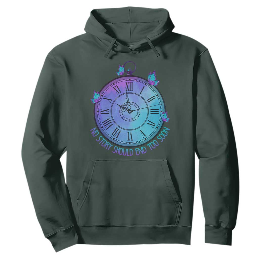 Suicide Prevention Support Hoodie No Story Should End Too Soon Butterfly Clock
