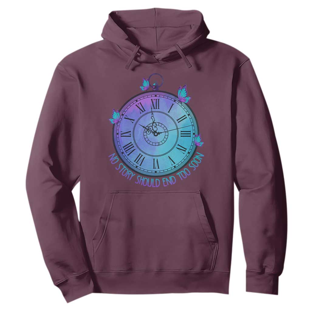 Suicide Prevention Support Hoodie No Story Should End Too Soon Butterfly Clock