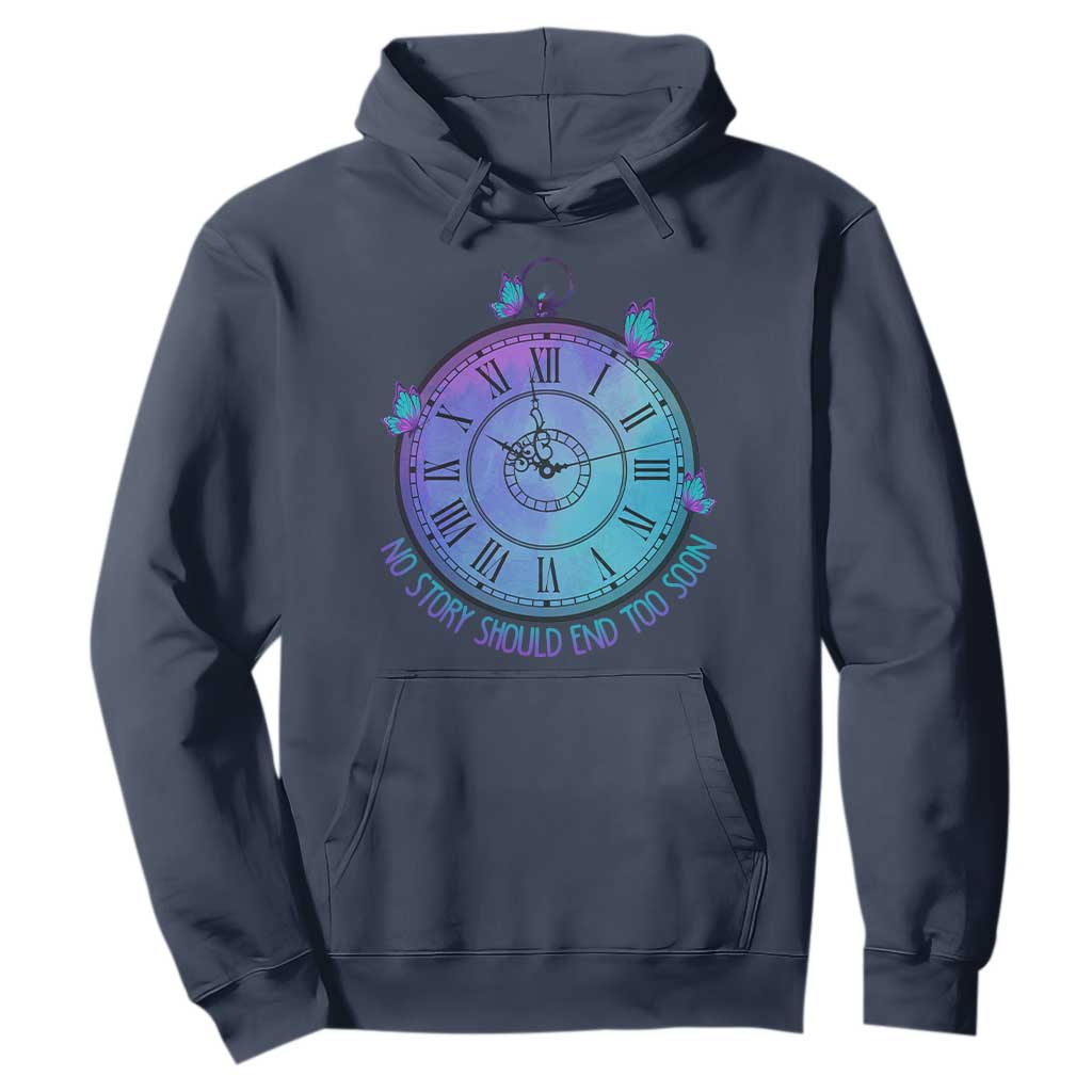 Suicide Prevention Support Hoodie No Story Should End Too Soon Butterfly Clock