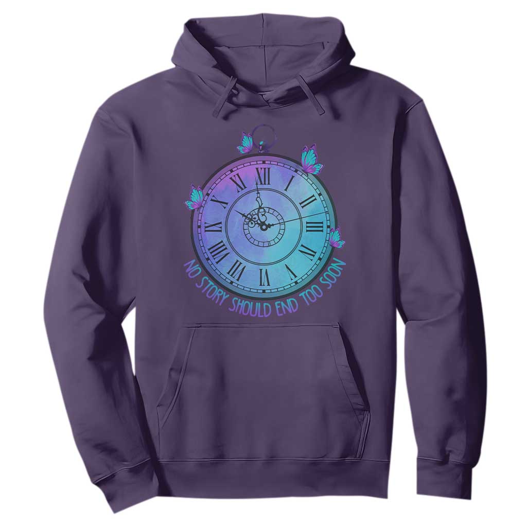 Suicide Prevention Support Hoodie No Story Should End Too Soon Butterfly Clock