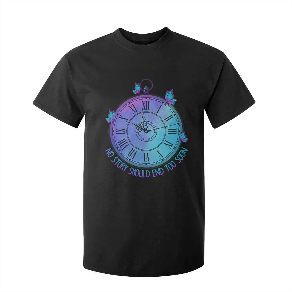 Suicide Prevention Support T Shirt For Kid No Story Should End Too Soon Butterfly Clock