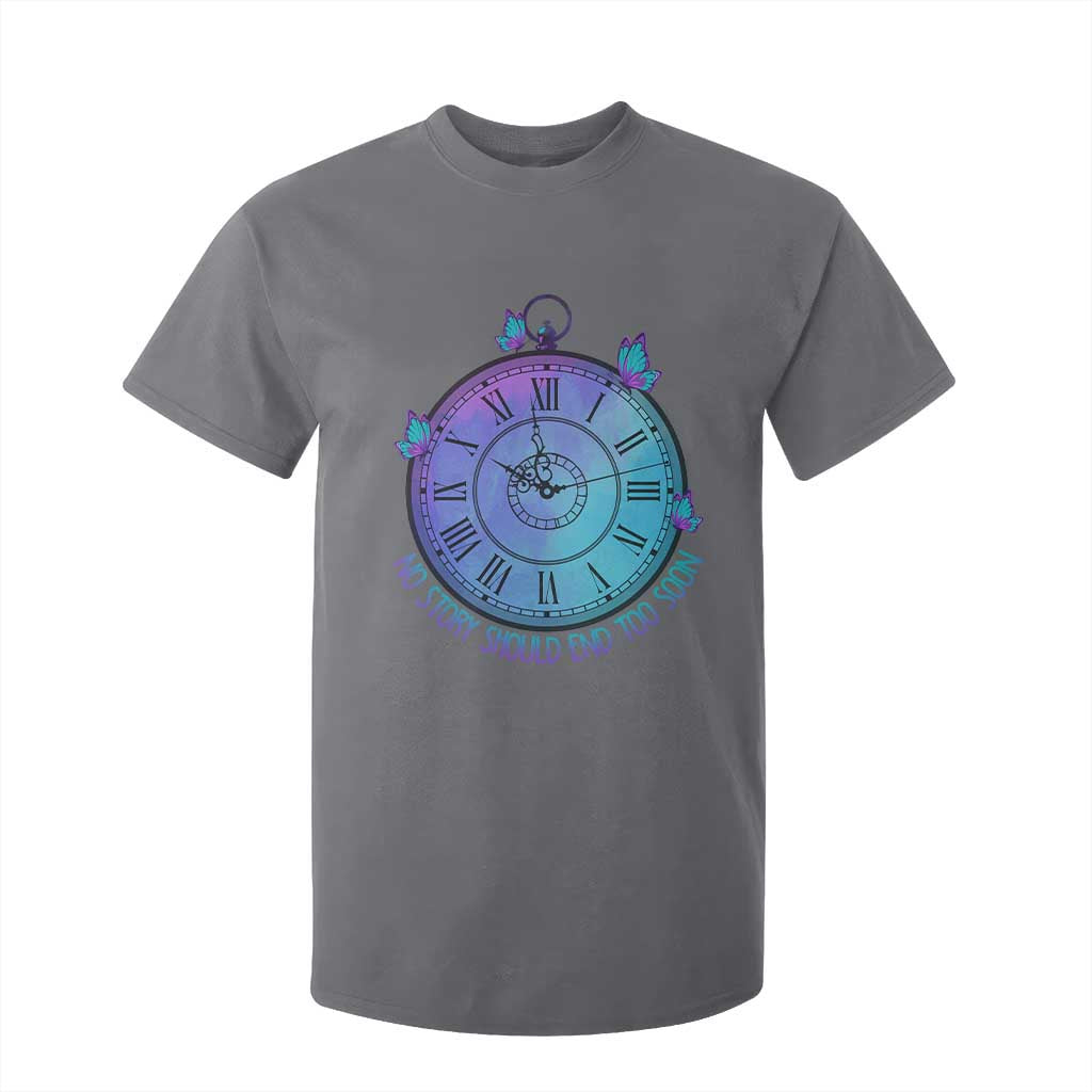 Suicide Prevention Support T Shirt For Kid No Story Should End Too Soon Butterfly Clock