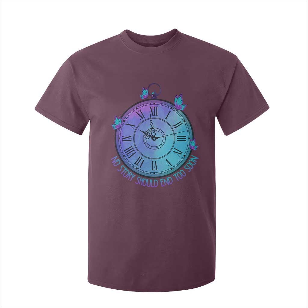 Suicide Prevention Support T Shirt For Kid No Story Should End Too Soon Butterfly Clock