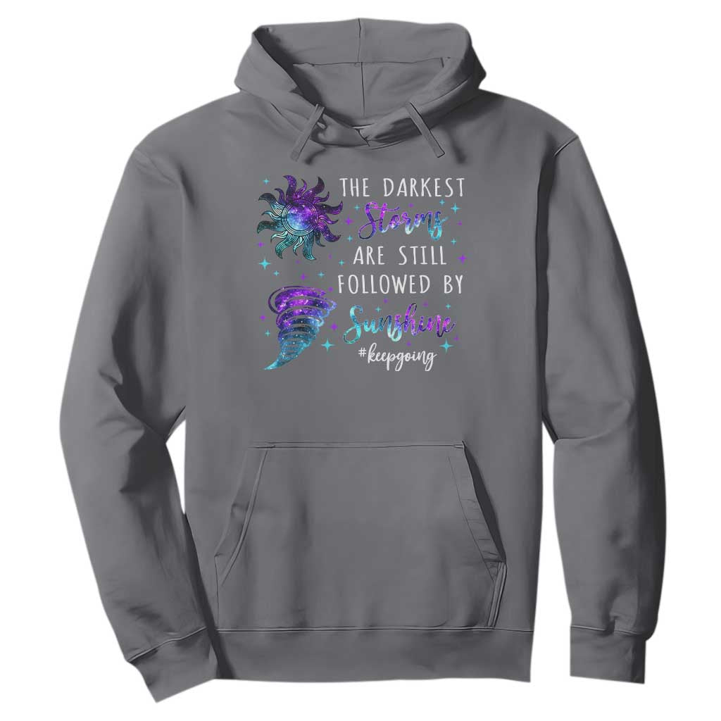Suicide Prevention Support Hoodie Semicolon Flower Cloud Rain Wash Away Pain
