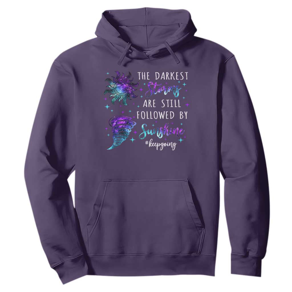 Suicide Prevention Support Hoodie Semicolon Flower Cloud Rain Wash Away Pain