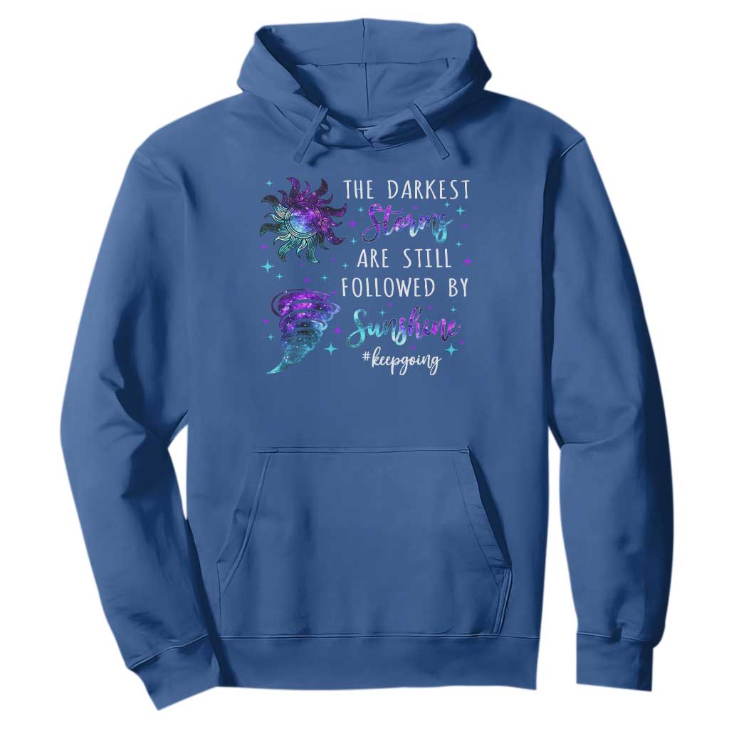Suicide Prevention Support Hoodie Semicolon Flower Cloud Rain Wash Away Pain