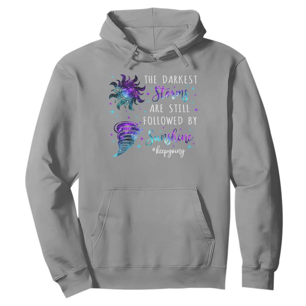 Suicide Prevention Support Hoodie Semicolon Flower Cloud Rain Wash Away Pain