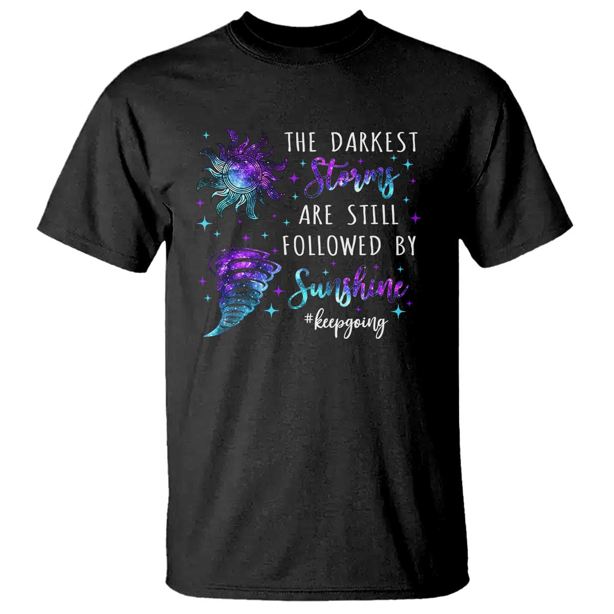Suicide Prevention Support T Shirt Semicolon Flower Cloud Rain Wash Away Pain