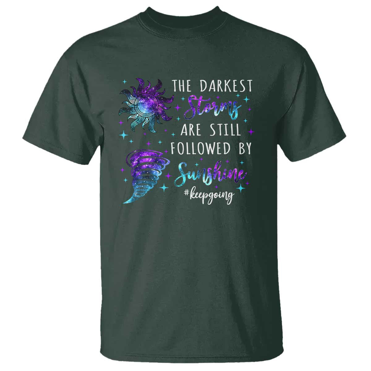 Suicide Prevention Support T Shirt Semicolon Flower Cloud Rain Wash Away Pain