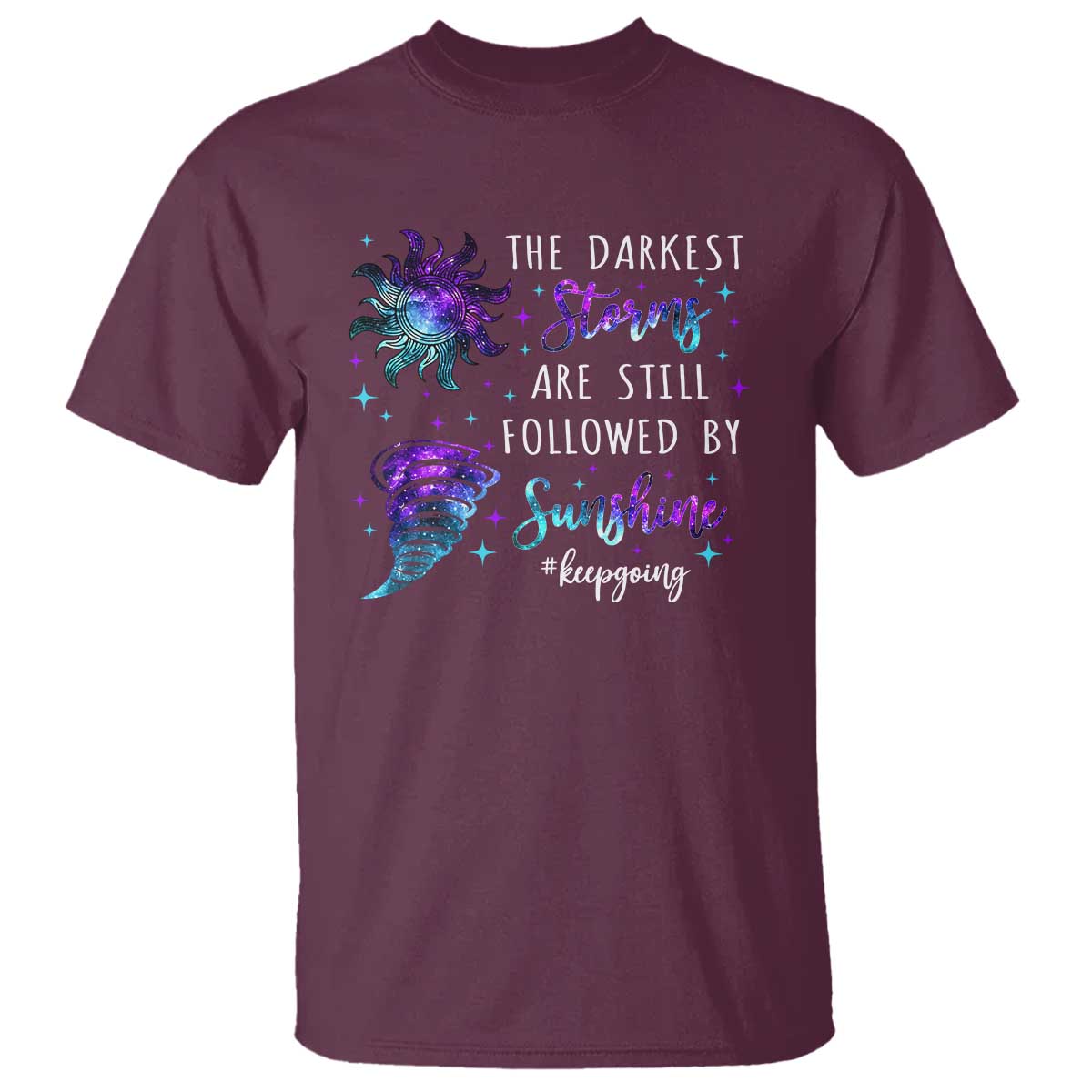 Suicide Prevention Support T Shirt Semicolon Flower Cloud Rain Wash Away Pain