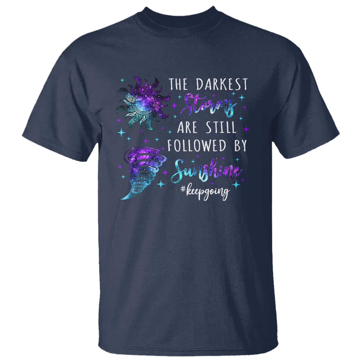 Suicide Prevention Support T Shirt Semicolon Flower Cloud Rain Wash Away Pain