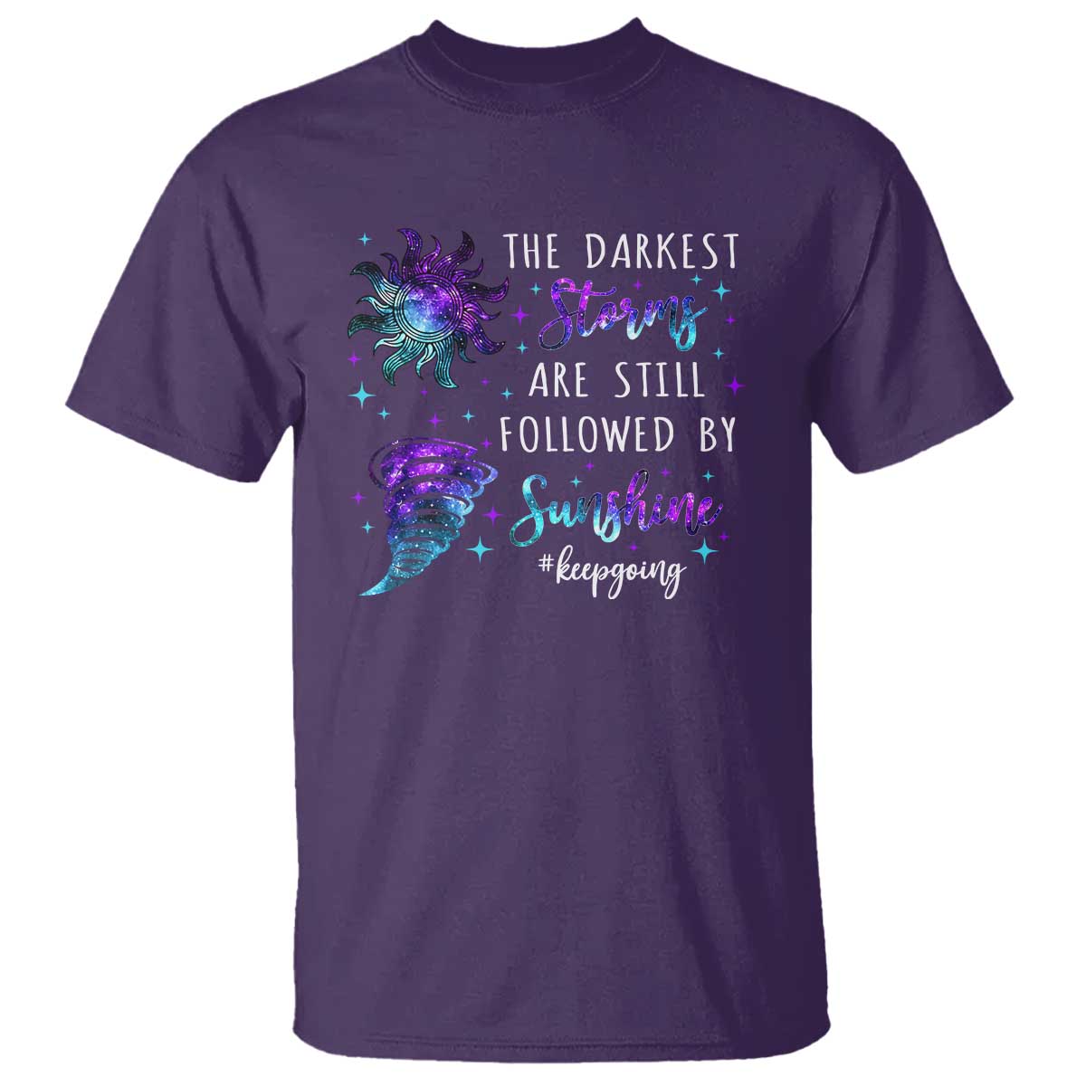 Suicide Prevention Support T Shirt Semicolon Flower Cloud Rain Wash Away Pain